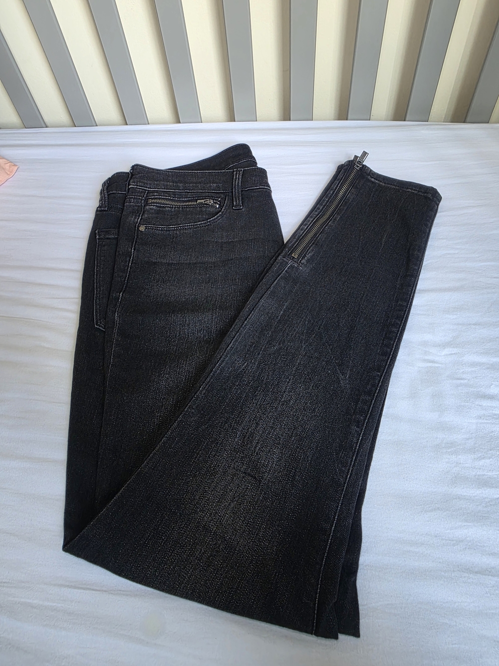 Athleta Black Womens Skinny Jeans with Ankle Zip And Sculptex Size 12